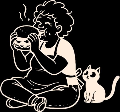 Señora con gato